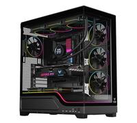 Itek Caja SHOWBUI Wave 82B - Torre ATX con 4 Ventiladores ARGB de 12 cm incluidos, 2× USB 3.0, USB-C y Panel Frontal y Lateral de Vidrio Templado Oscuro