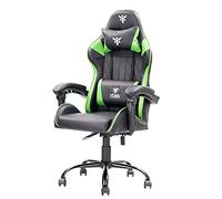 Itek Gaming Chair Rhombus PF10, Cloruro de polivinilo, Negro Y Verde, Normale