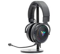 Itek H500 Auriculares Gaming con Micrófono Extraíble, Sonido Envolvente 7.1 Virtual, Cancelación de Ruido Externo, Iluminación LED RGB, Conexión USB, Compatible con PC y Consola, Negro, Ajustable