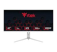 Itek Monitor Gaming GGF, Flat 40", 3440x1440 (Ultra WQHD), 21:9, HDR600, IPS, 144Hz, 1ms, FreeSync, G-Sync, HDMI, Display Port, Audio, LED RGB, Altura Ajustable, HUB USB, Type-C, Blanco Brillante