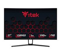 iTek Monitor GGC - 27" Curved, FHD 1920x1080, VA, 240Hz, 16:9, 1ms MPRT, 3 x HDMI, DP, HDR Ready, Adaptive Sync.