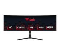 Itek Monitor GGC - 49" Pantalla Curva R3800, resolución UltraWide DQHD 5120x1440, Panel IPS, 144 Hz, 32:9, 1 ms, Conexiones HDMI, DP y Tipo C, Ajuste HAS, HDR400, sincronización adaptativa