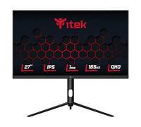 Itek Monitor GGF - 27" Plano - QHD 2560x1440- IPS- 165Hz- 16:9-1ms- 2xHDMI- 2xDP- HDR- HAS- Sincronización adaptativa