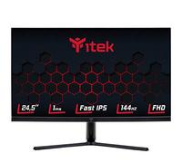 Itek Monitor GGF Gaming - 24,5 Pulgadas Flat, 1920 x 1080, Fast IPS, 144 Hz, 16:9, 1ms G2G, HAS, 2xHDMI, DP, USB, Speaker, HDR, Adaptive Sync, Negro