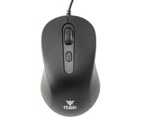 Itek Ratón CLK C01 - Ratón óptico USB 3600 dpi - 4 Teclas silenciosa - Alta precisión y Silencio - Diseño ergonómico para PC y portátil