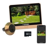 iTenen PDG Mirilla Digital de Puerta Batería 3.0mp con Microsd de 32 GB,Vídeo Inalámbrico de Pantalla de 4.3 Pulgadas, Porta de la cámara,5000 mAh,Audio un Sentido único,Detección de Movimiento