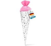 itenga Bolsa escolar para hermanos de 35 cm, diseño de plantas/flores, como regalo o pequeña bolsa escolar para niños y adultos, comienzo del colegio, comienzo del trabajo (estampado floral)