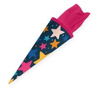 itenga Bolsa escolar pequeña de 35 cm para niñas, con cierre de fieltro, unicornio, sirena, arco iris, caballo, mariposa, minibolsa de azúcar para escolarización (estrellas)