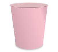 itenga Papelera de oficina de 11 litros - Cubo de basura de plástico resistente (28 cm), diámetro superior de 25 cm, fácil de limpiar, colores discretos y patrón de rayas (color a elegir) (monocolor