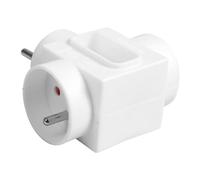 ITENSE - Regleta eléctrica, Toma múltiple - Enchufe Triple - 3 enchufes - 2 x 16 A + 1 x 6 A - Regleta eléctrica de Pared - Color: Blanco, Seguridad Infantil, Material: PVC. - Voltaje: 230 V