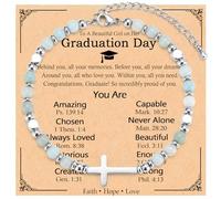 ITESSY Regalos de cumpleaños para niñas de 10, 13, 14, 15, 16, 18, 21 años, bautismo cristiano, confirmación, Pascua, graduación, regalos para niñas, mujeres, ella, pulsera de cruz religiosa, regalos