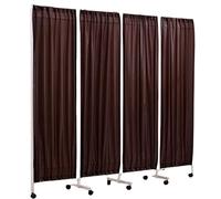 ITETONE Pantalla de privacidad médica ajustable y plegable, para clínicas hospitalarias, diseño plegable y móvil con paneles azules, pantalla divisora interior para mayor privacidad y comodidad