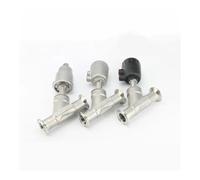 ITFOWIYD DN15 20 25 32 40 50 Tri Clamp en Forma de Y de Acero Inoxidable 304 con Asiento Angular accionado neumáticamente for Vapor, Gas, petróleo y Agua(Bspt Ss304-c-double Acting,DN25-K50.5mm)