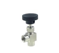 ITFOWIYD Válvula de Bola 304, válvula de Aguja Ajustable, 3, 6, 8, 10, 12mm, 1/8, 1/4, 3/8, 1/2, Ajuste de virola de compresión, Hilo Femenino de Junta rápida(Needle Valve-04,A-1I2)