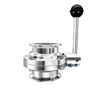 ITFOWIYD Válvula de Mariposa de Alto vacío de Acero Inoxidable 304 de instalación rápida, Mandril de 16 Bridas, Abrazadera de 25, Hebilla de 40, Accesorios de tubería Tipo 50(Kf40)