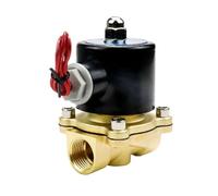 ITFOWIYD Válvula Solenoide de latón Normalmente Cerrada de 1/2 Pulgadas, válvulas solenoides de Agua/Gas de 24V, 12V, 220V y 110V(BSP-12VDC-EPDM-SEAL)