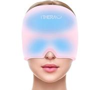 iTHERAU Gorro para Migrañas - 360° Mascara Migraña Frio y Dolores de Cabeza, Reutilizables Gorro Migraña Frio para Terapia de Frío, Migraña Alivio, Migraine Relief Cap, Rosa
