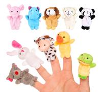Itian 10Pcs Marionetas Dedo Animales, Juguete de Muñeca Diferentes, Títeres de Dedos Juego, Lindos Dedos Muñecas, Juguetes Peluche para Niños, Espectáculos, Juegos, Escuelas