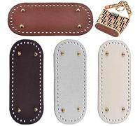 Itian 4 Piezas Bases para Bolsos de Crochet, Almohadilla Inferior de Bolso, Cojin Inferior Cuero con Agujeros, Bolsas Ganchillo Base, para Accesorios Hechos a Mano del Bolso DIY