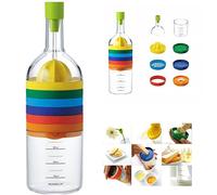 Itian 8 en 1 Multifunción Botella Herramienta de Cocina - Embudo, Exprimidor de Limón, Especias Rallador, Cortador de Huevo, Rallador de Queso, Separador de Huevo, Taza de Medición, Abrelatas