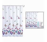 Itian Baño Cortina - Cortina De Ducha, Impreso mariposa, De Tela Impermeable, 180x180cm