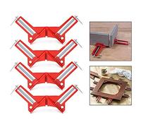 Itian Esquina Abrazaderas, Abrazadera de Esquina A Inglete Madera Marco de Imagen para Trabajar Madera Herramienta Tornillo, Rápido Agarre(4 pcs)