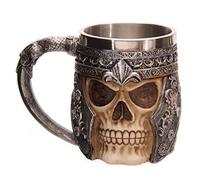 Itian Gothic 3D Skull Mug, Jarra de Cerveza, Diseño de Calavera, Patrón de 3D Cráneo, Regalos Para El Día Del Padre, Party Trick Cup