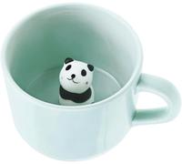 Itian Tazas de Cerámica, Taza Gato Linda Panda, Taza de Café de Cerámica con Tapa, Tazas de Animales en 3D, Té Leche, Taza Novedosa para Bodas, Cumpleaños, Navidad, Regalos para Niños, 230ml