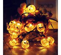 Itian Temas de Halloween, 20 Luces de Cadena de Calabaza LED, Luces Navideñas, Linternas Calabaza Halloween LED para Decoración de Halloween Exterior Interior, Hacer una Especial Atmósfera