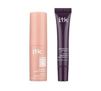 ITK - Set de regalo para el cuidado de la piel - Aloe Vera Under Eye Stick + manteca de karité bálsamo labial Duo para reducir la hinchazón de los ojos y calmar los labios agrietados con vitamina E
