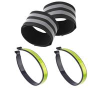 Itkcozcg 4lots - Correas reflectantes de tobillo de liberación rápida, cintura regulable, banda de tobillo para la noche y cómoda banda reflectante para ciclismo