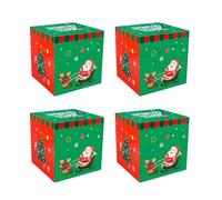 Itkcozcg Adornos de Navidad, juego de 4 cajas de regalo de vacaciones, cajas multifuncionales temáticas de Navidad para ocasiones de celebración