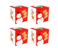 Itkcozcg Adornos de Navidad, juego de 4 cajas de regalo de vacaciones, cajas multifuncionales temáticas de Navidad para ocasiones de celebración