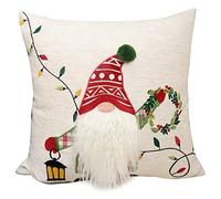 Itkcozcg Almohada de algodón sin rostro, hecha a mano, decorativa, para el hogar, textiles, funda de almohada