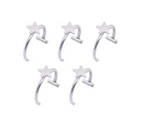 Itkcozcg Anillos de labios de imitación de acero inoxidable resistentes sin clip de perforación, diseños discretos para mujeres de moda, uso diario, fácil de llevar, joyería de labios