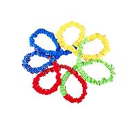 Itkcozcg Bandas de ejercicio portátiles Teamworks cooperativas, elásticas, resistentes a desgarros, de forro polar para actividades en grupo, bandas portátiles para trabajo en equipo