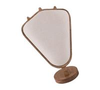 Itkcozcg Bandeja de almacenamiento de lino texturizado con madera para exhibiciones de collares de boutique y organización de combinación de madera