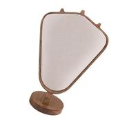 Itkcozcg Bandeja de almacenamiento de lino texturizado con madera para exhibiciones de collares de boutique y organización de combinación de madera