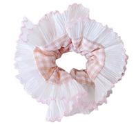 Itkcozcg Coleteros de encaje para mujer, de doble capa, grandes, elásticas, para el pelo, estilo francés, accesorios suaves para el cabello