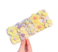 Itkcozcg Coleteros elásticos para el pelo con diseño de flores para niñas, coleteros coloridos