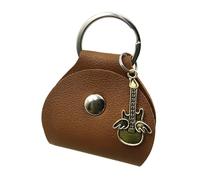 Itkcozcg Contenedor para púas de guitarra, accesorios de guitarra, bolsillo para púas, cartera para púas de guitarra, bolsas para púas de guitarra, Brown, Size: Approx. 2.60x2.01inch(6.6x5.1cm)