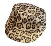 Itkcozcg Elegante boina con estampado de leopardo, tela de ante sintético suave para mujeres y hombres, trajes de fiesta diaria, Como se muestra en la imagen., S-XL