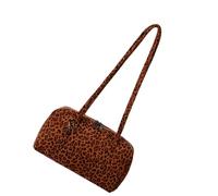 Itkcozcg Elegante bolso de mano informal para las axilas, tela de ante ligero, diseño elegante a cuadros, asa ergonómica, bolsa de trabajo, bolsa de tela de gamuza, Patrón de leopardo marrón, One Size