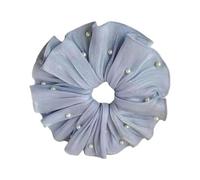 Itkcozcg Elegante coletero de perlas de inspiración francesa con volantes, accesorios de moda para el cabello para mujeres y niñas