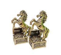 Itkcozcg Elegante figura de caballo de metal que mejora la energía positiva para decoración de escritorio, regalos de metal
