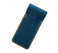 Itkcozcg Estuche de cuero para pluma estilográfica, resistente al agua, organizador portátil para lápices para hombres y mujeres, funda de piel para guardar artículos esenciales, Blue