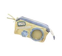 Itkcozcg Estuche grande de poliéster con múltiples compartimentos, organizador portátil para bolígrafos, bolsa de cosméticos de viaje para estudiantes y mujeres, estuche lavable de tela Capybara