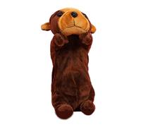 Itkcozcg Estuche para bolígrafos de perro de dibujos animados, gran capacidad, bonito estuche de felpa para lápices, bolsa de maquillaje de animales para vuelta a la escuela, Sharpei, 23 cm