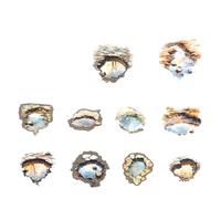 Itkcozcg Etiquetas de paisaje artístico, hojas compactas de 80 x 80 mm para cuadernos, planificadores y proyectos creativos hechos a mano, transferencia de arte con temática de naturaleza