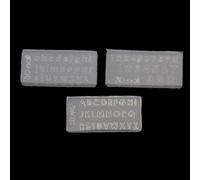 Itkcozcg Juego de 3 moldes de letras y números de tamaño pequeño, diseño del alfabeto, molde de silicona de resina, herramientas para hacer joyas, arte de uñas